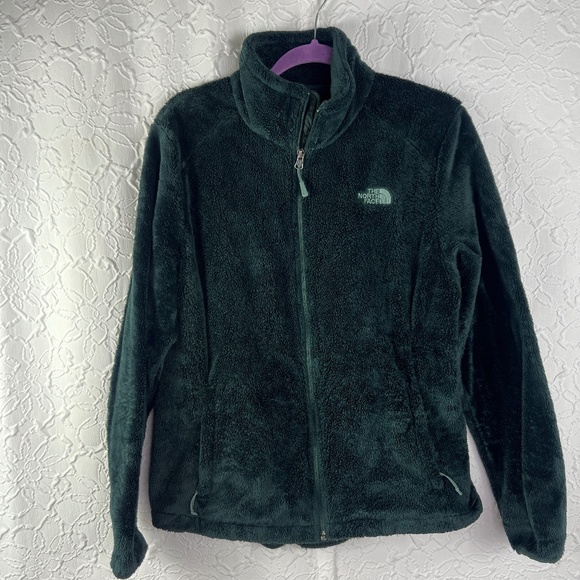 The North Face Womens Osito Jacket Teal Blue Soft Fuzzy - Picture 1 of 9